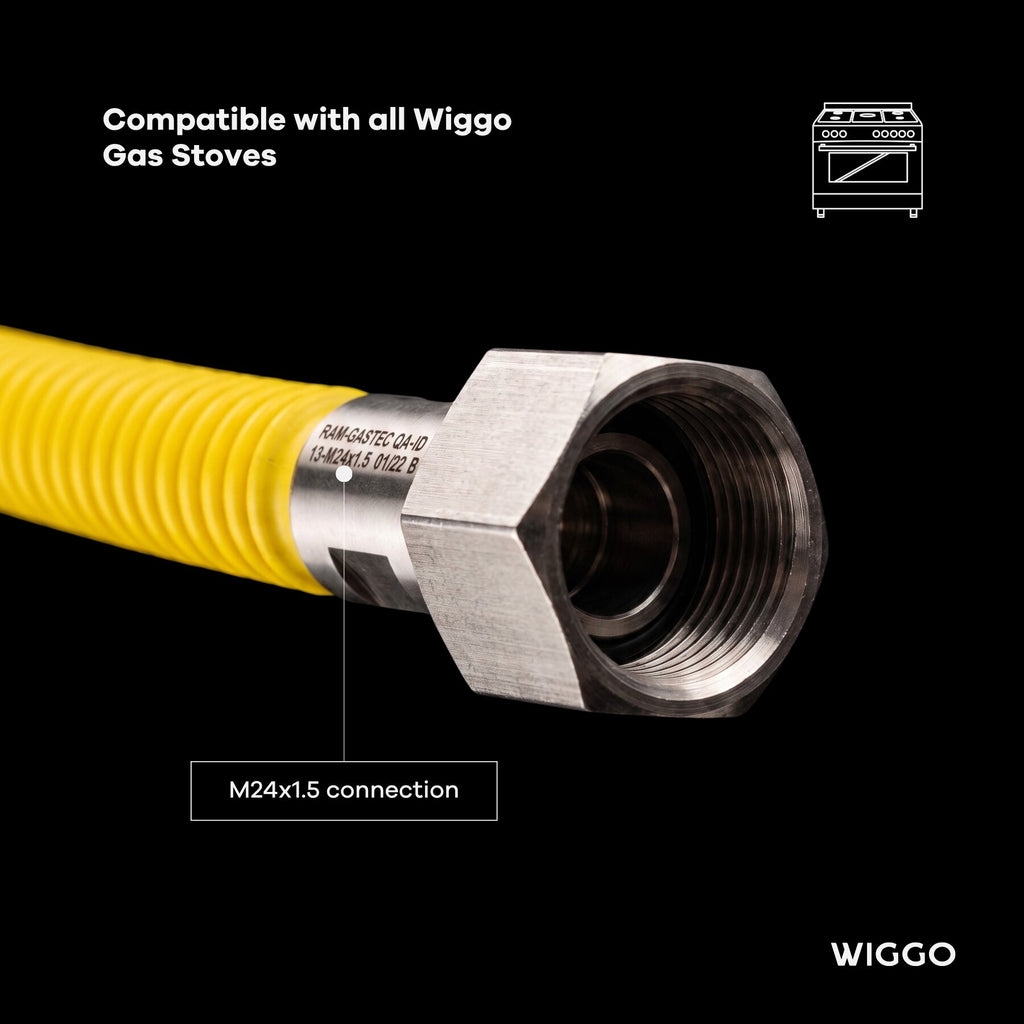 Wiggo W Eco 120 Gasslang - 120 cm - Geel