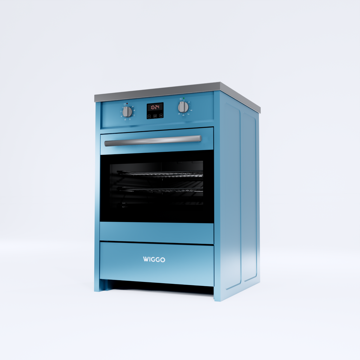 Wiggo WIO-E621A(AX) Vrijstaande Inductiefornuis - 60 cm - Aqua Blauw