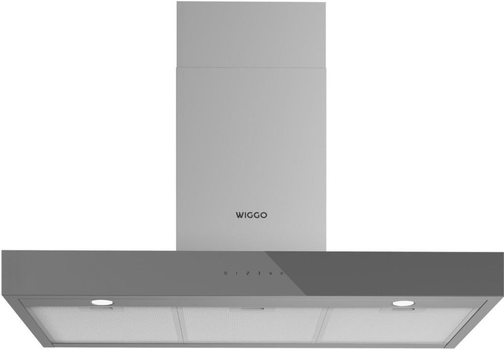 Wiggo WE-A941T(G) Wandschouw Afzuigkap - 90 cm - Grijs