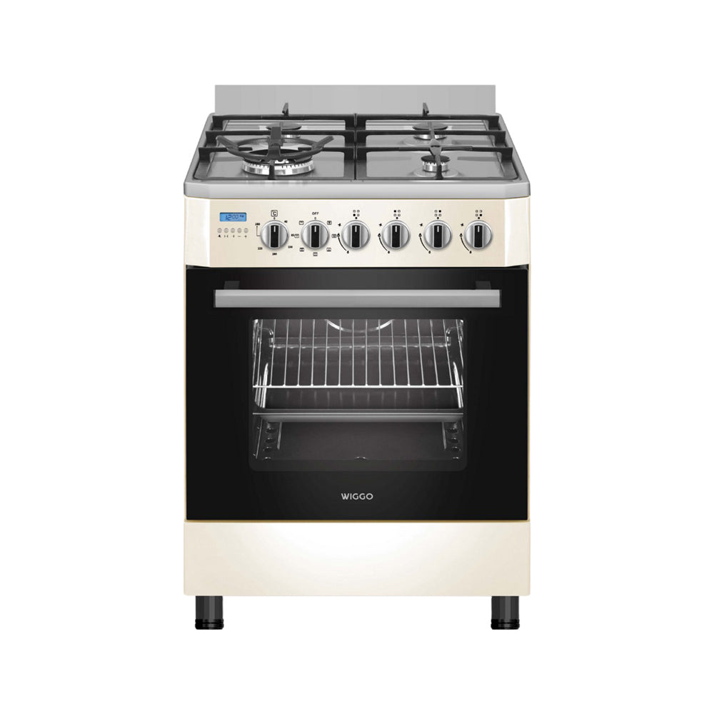 Wiggo WO-E639R(CX) Vrijstaande Gasfornuis - 60 cm - Creme