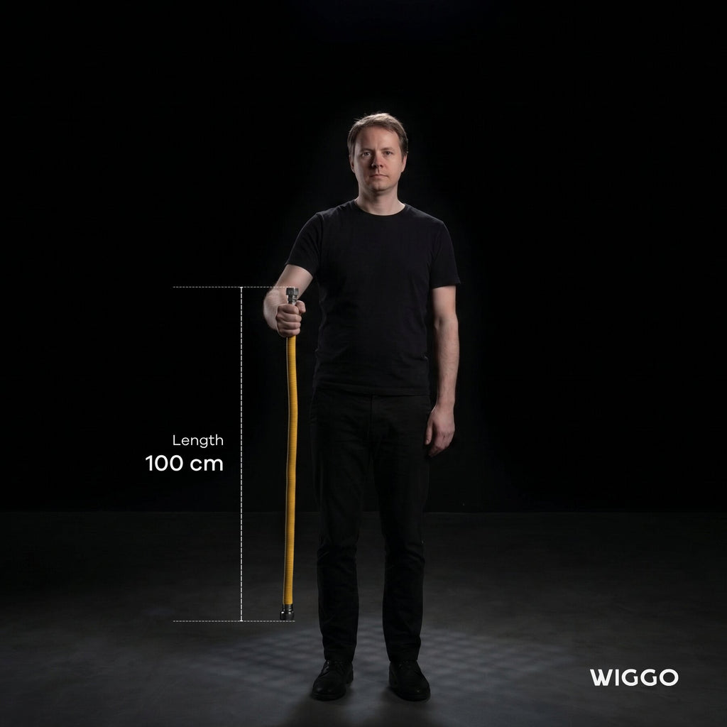 Wiggo W Eco 100 Gasslang - 100 cm - Geel