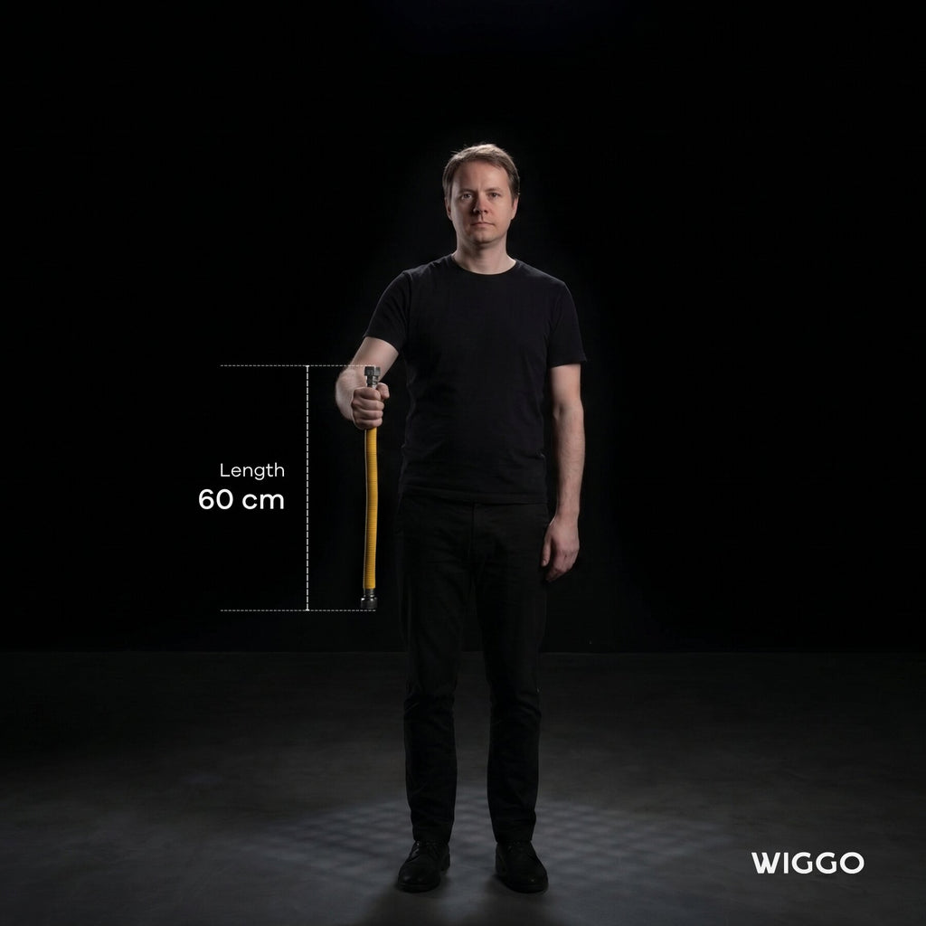 Wiggo W Eco 60 Gasslang - 60 cm - Geel
