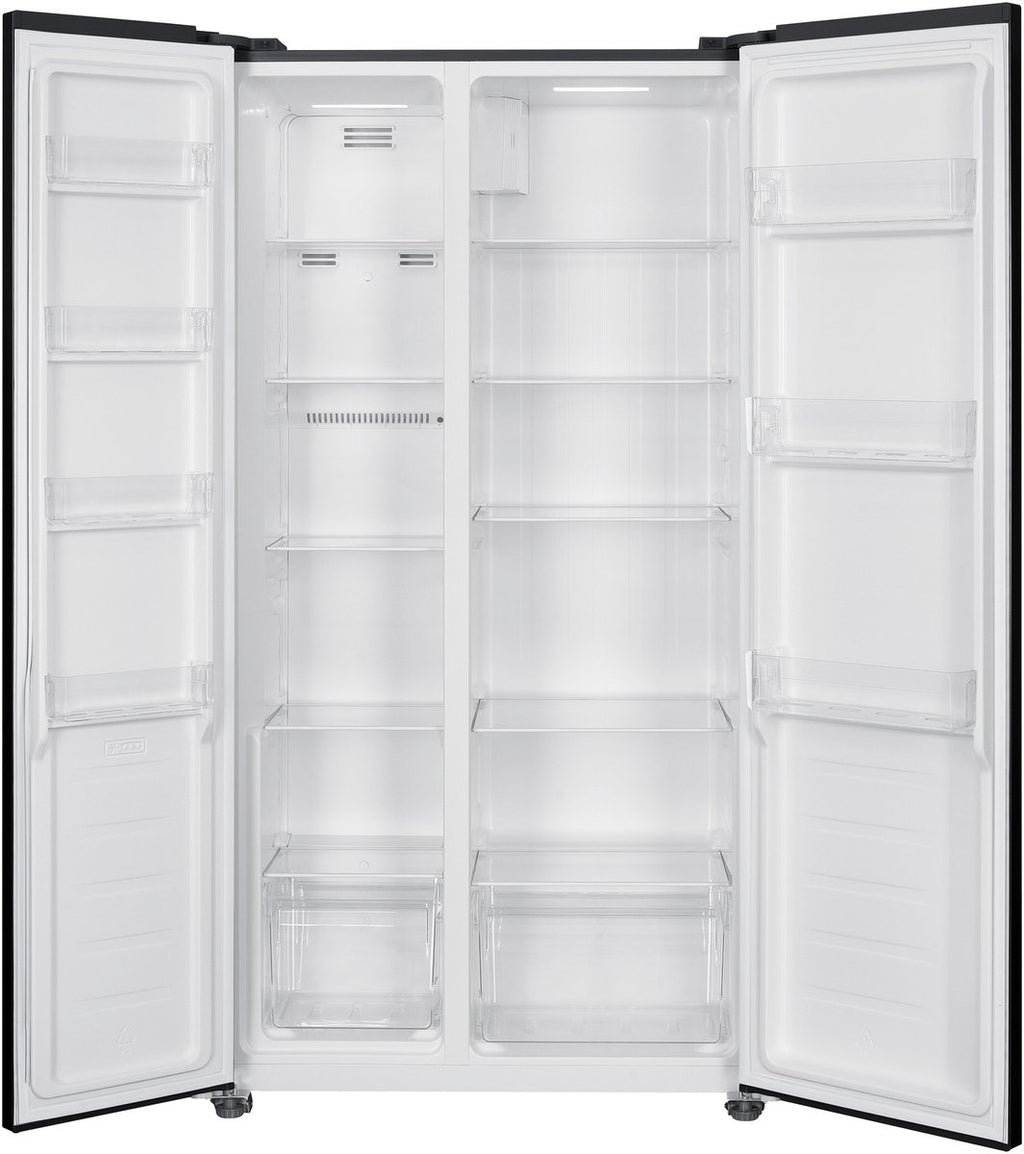Wiggo WR-SBS18E(B) Amerikaanse Koelkast - 90 cm - Zwart