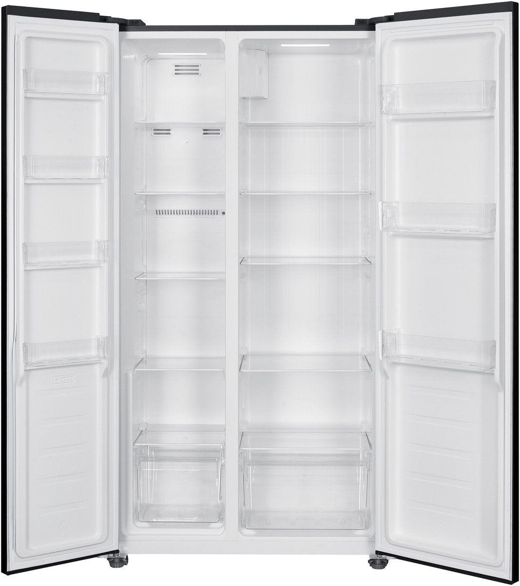 Wiggo WR-SBS18E(B) Amerikaanse Koelkast - 90 cm - Zwart
