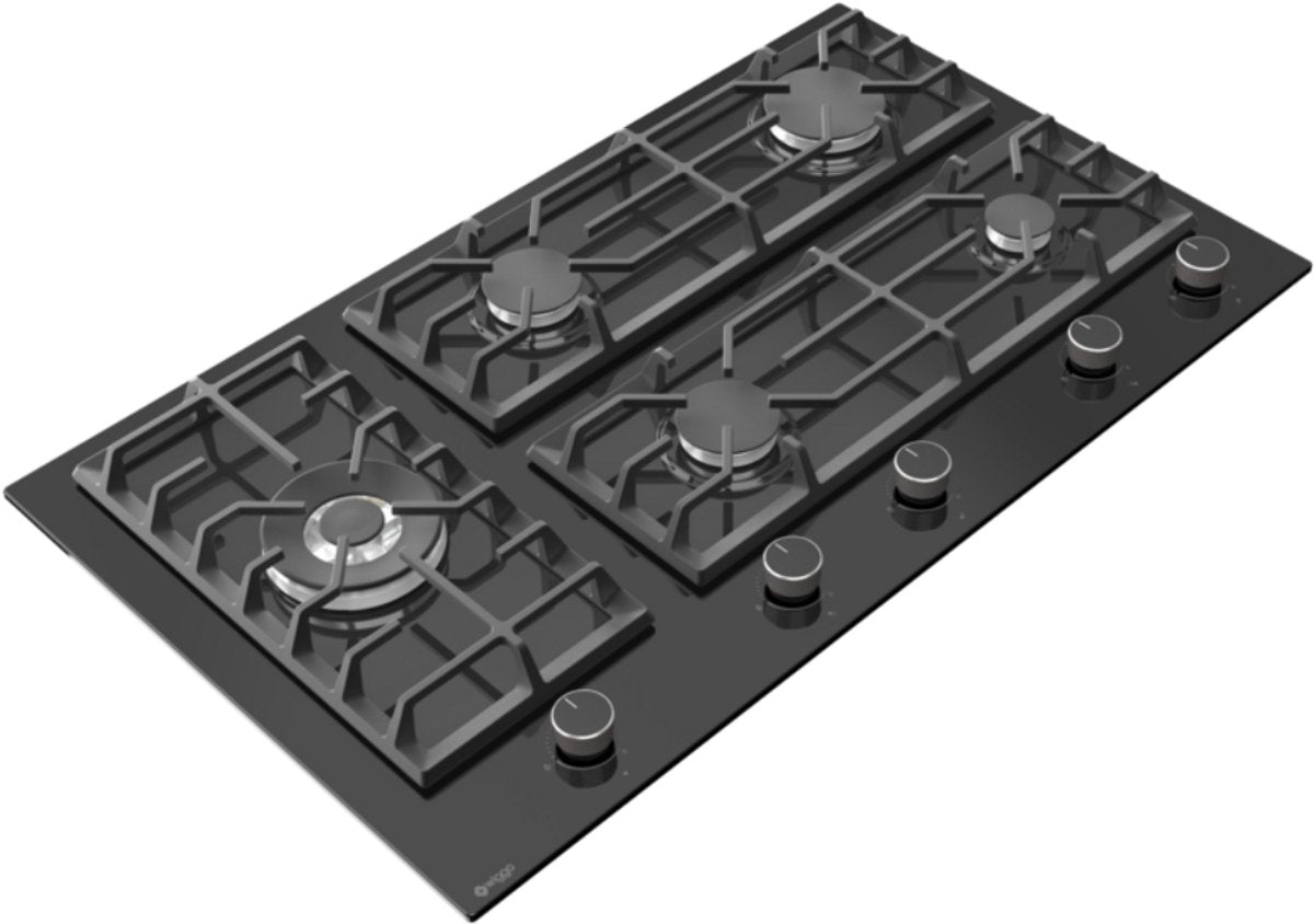 Wiggo WH-G935GR(B) Inbouw Gaskookplaat - 90 cm - Zwart
