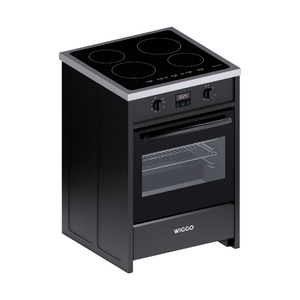 Wiggo WIO-E621A(BX) Vrijstaande Inductiefornuis - 60 cm - Zwart
