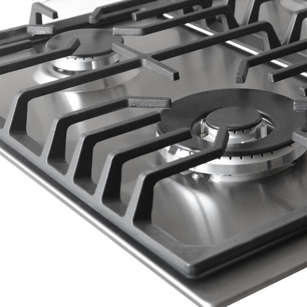 Wiggo WH-G634RL(X) Inbouw Gaskookplaat - 60 cm - Roestvrijstaal