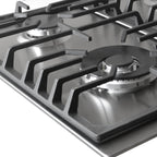 Wiggo WH-G634RL(X) Inbouw Gaskookplaat - 60 cm - Roestvrijstaal
