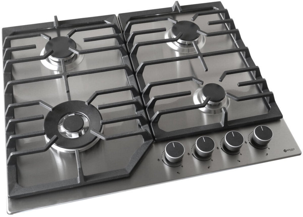 Wiggo WH-G634RL(X) Inbouw Gaskookplaat - 60 cm - Roestvrijstaal