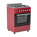 Wiggo WO-E606A(RX) Vrijstaande Gasfornuis - 60 cm - Rood