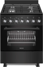 Wiggo WO-E606A(BB) Vrijstaande Gasfornuis - 60 cm - Zwart