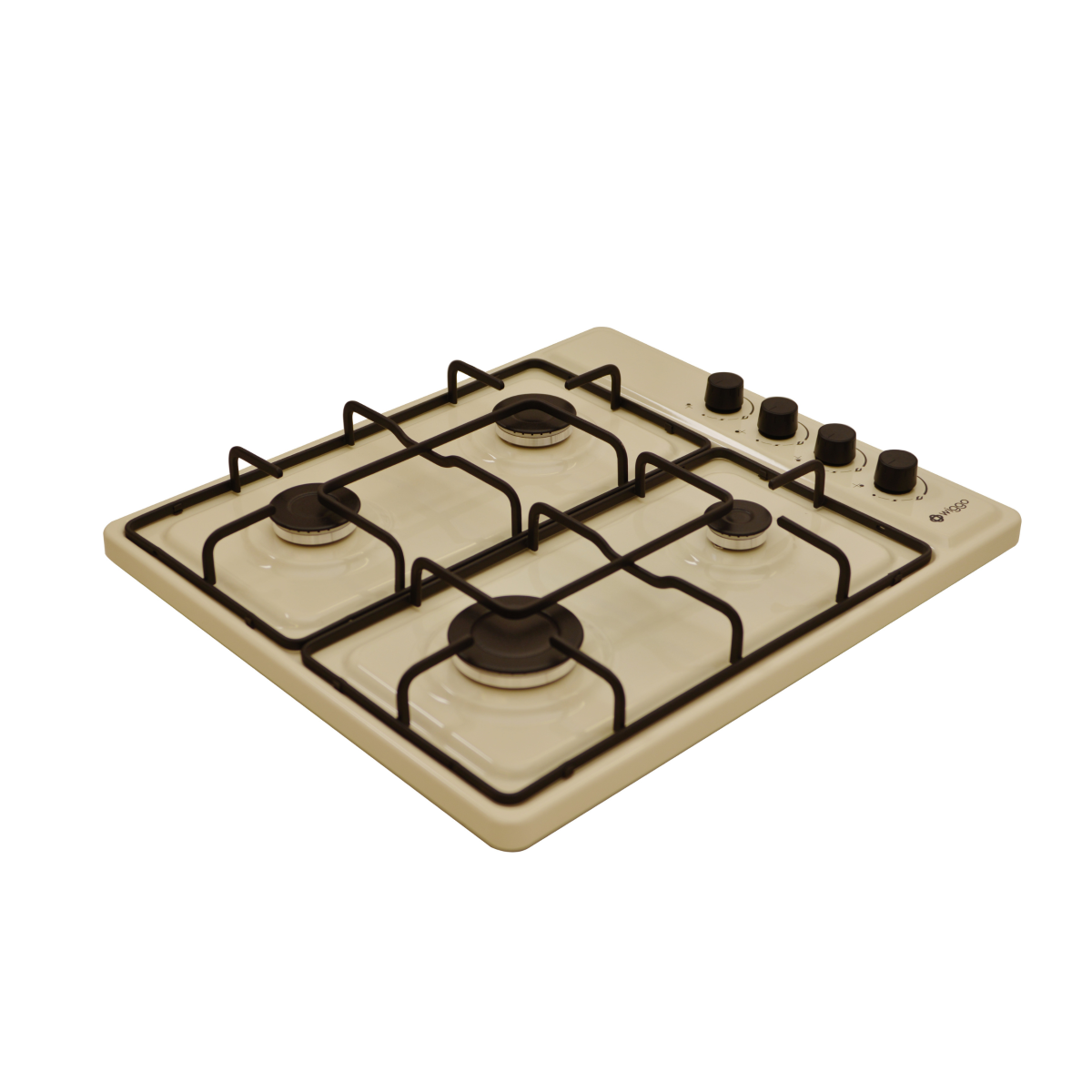 Wiggo WH-G604F(C) Vrijstaande Gaskookplaat - 60 cm - Creme