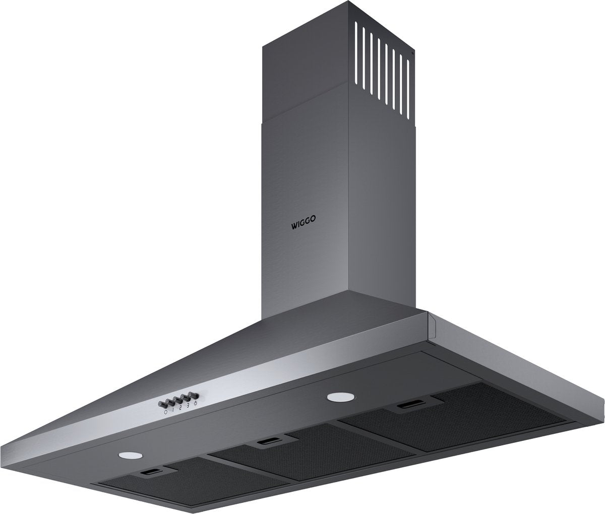 Wiggo WE-A930P(G) Wandschouw Afzuigkap - 90 cm - Grijs