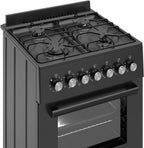 Wiggo WO-E606A(BB) Vrijstaande Gasfornuis - 60 cm - Zwart