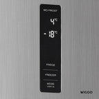 Wiggo WR‑CD18NFB(X) Vrijstaande Koel-Vriescombi Koelkast - 60 cm - Roestvrijstaal