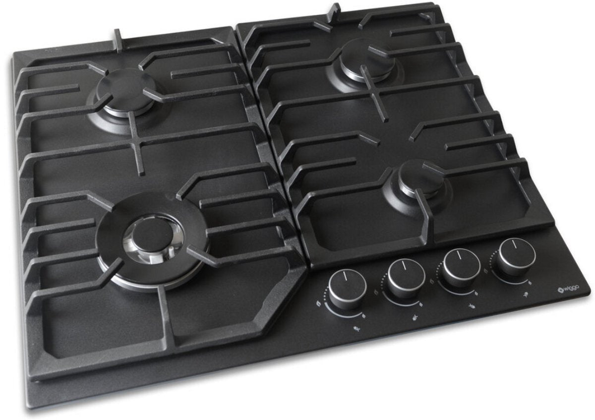 Wiggo WH-G634RL(B) Inbouw Gaskookplaat - 60 cm - Zwart