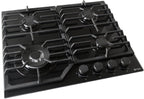 Wiggo WH-G634GL(B) Inbouw Gaskookplaat - 60 cm - Zwart