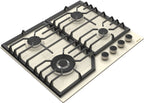 Wiggo WH-G634RL(C) Inbouw Gaskookplaat - 60 cm - Creme
