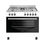 Wiggo WO-E906B(WX) Vrijstaande Gasfornuis - 90 cm - Wit