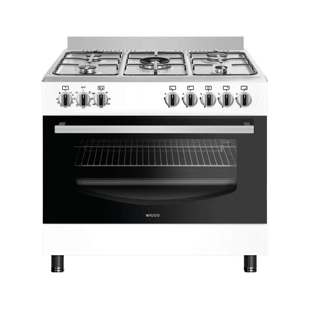 Wiggo WO-E906B(WX) Vrijstaande Gasfornuis - 90 cm - Wit