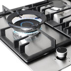 Wiggo WH-G935RR(X) Inbouw Gaskookplaat - 90 cm - Roestvrijstaal