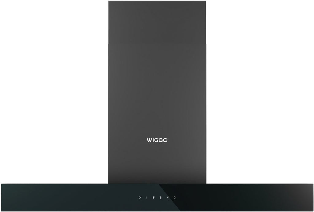 Wiggo WE-A941T(B) Wandschouw Afzuigkap - 90 cm - Zwart