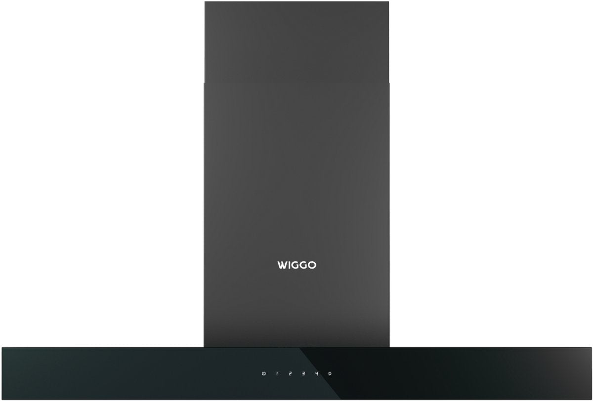 Wiggo WE-A941T(B) Wandschouw Afzuigkap - 90 cm - Zwart