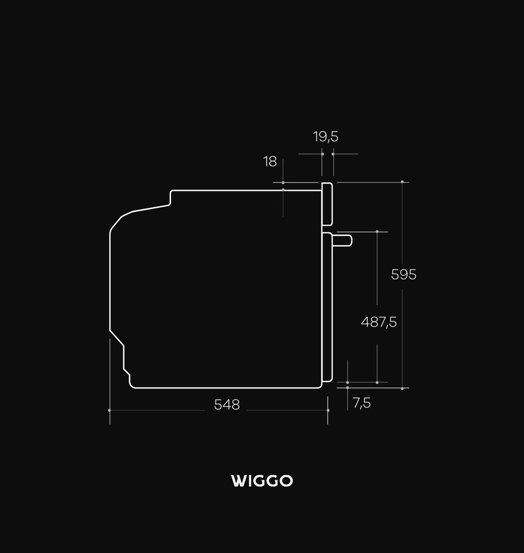 Wiggo WO-BFA610(X) Inbouw Oven - 60 cm - Roestvrijstaal