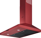 Wiggo WE-A630P(R) Wandschouw Afzuigkap - 60 cm - Rood