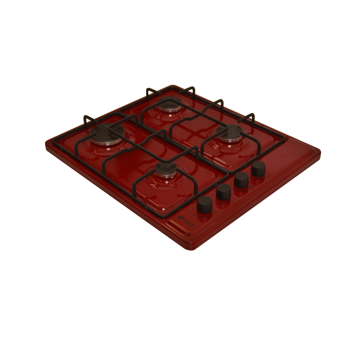 Wiggo WH-G604F(R) Vrijstaande Gaskookplaat - 60 cm - Rood