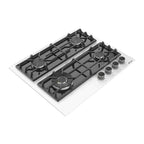 Wiggo WH-G634GR(W) Inbouw Gaskookplaat - 60 cm - Wit