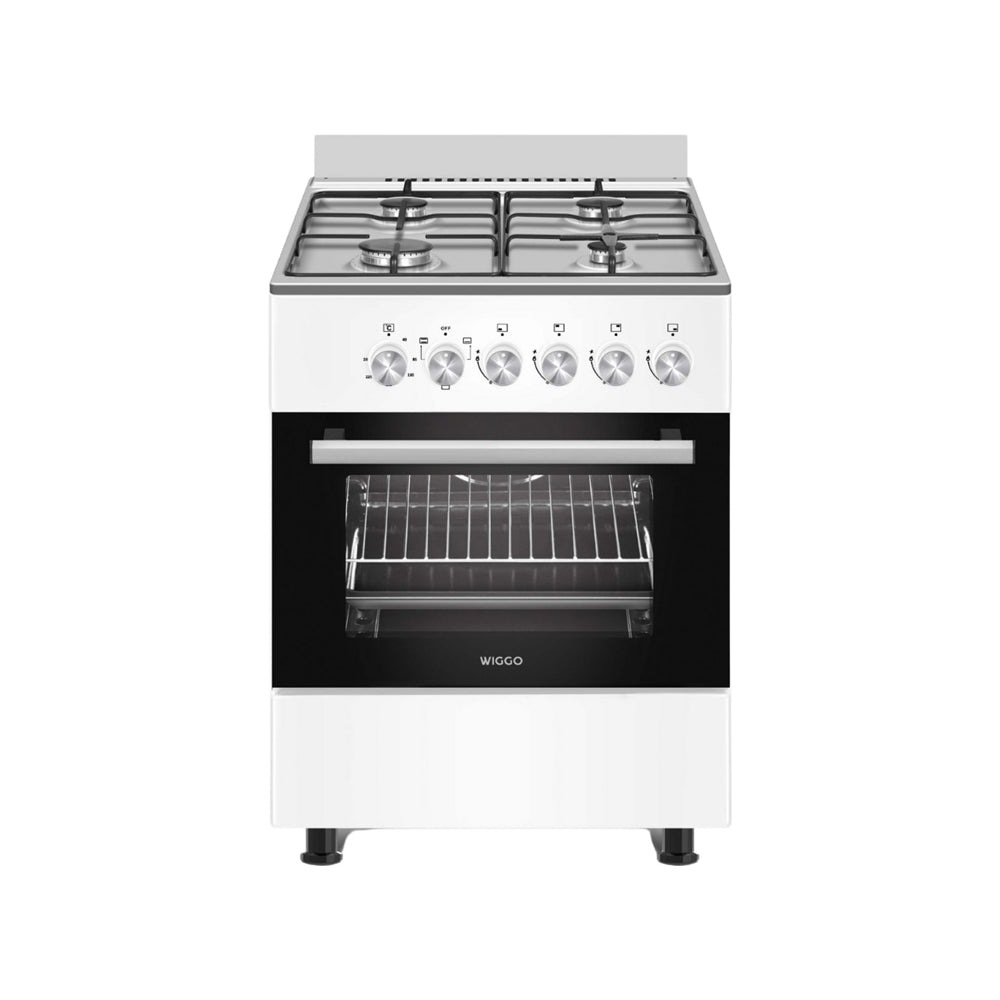 Wiggo WO-E606A(WX) Vrijstaande Gasfornuis - 60 cm - Wit