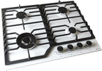 Wiggo WH-G634RL(W) Inbouw Gaskookplaat - 60 cm - Wit