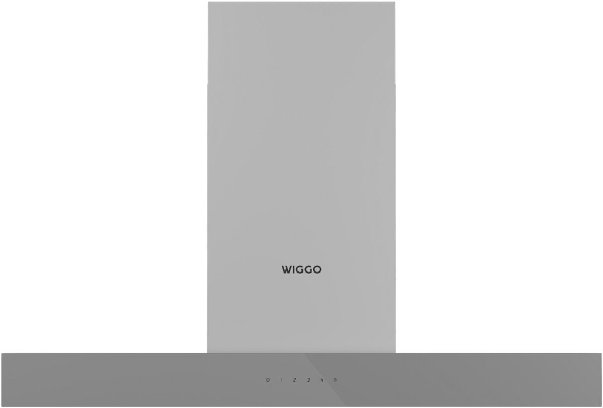Wiggo WE-A941T(G) Wandschouw Afzuigkap - 90 cm - Grijs