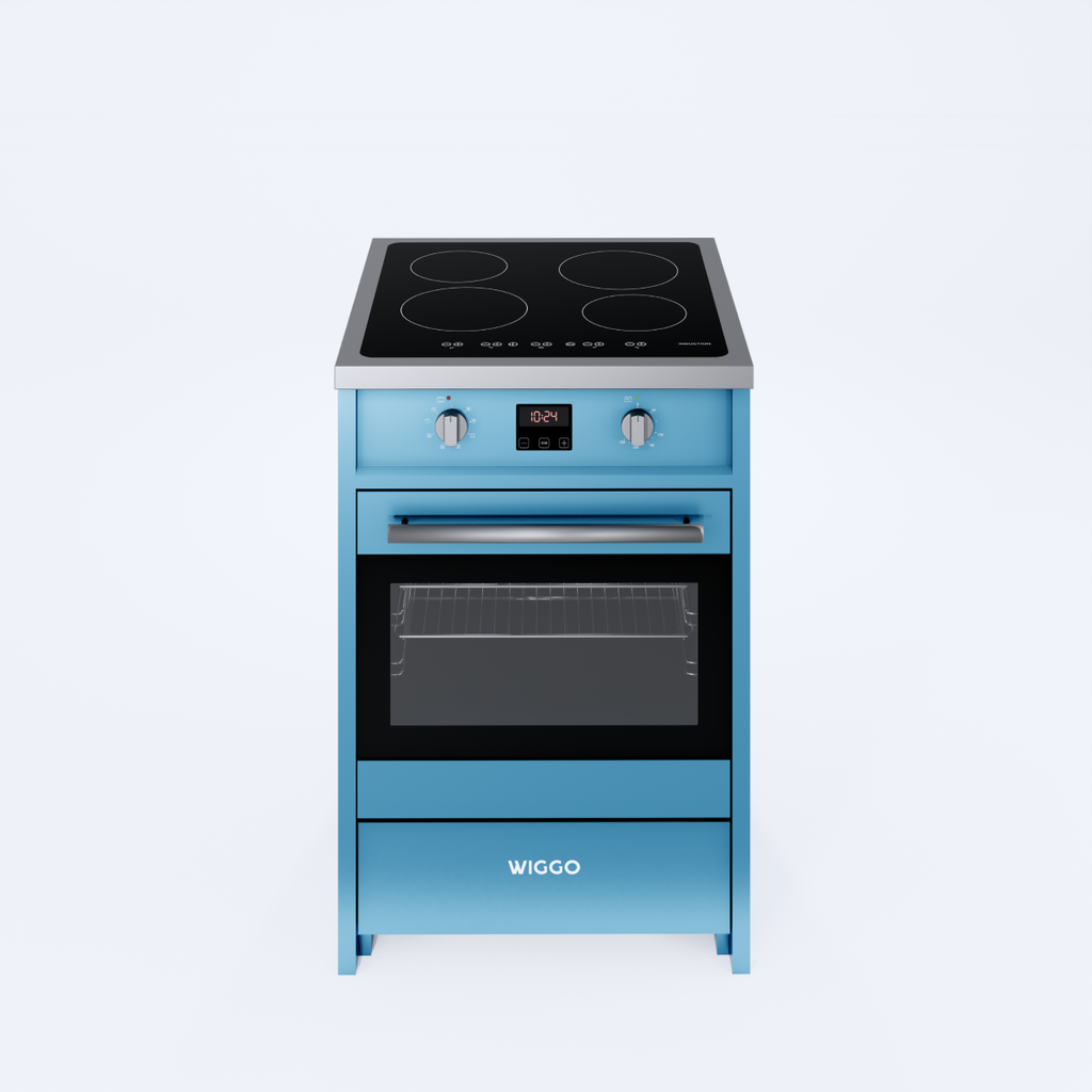 Wiggo WIO-E621A(AX) Vrijstaande Inductiefornuis - 60 cm - Aqua Blauw