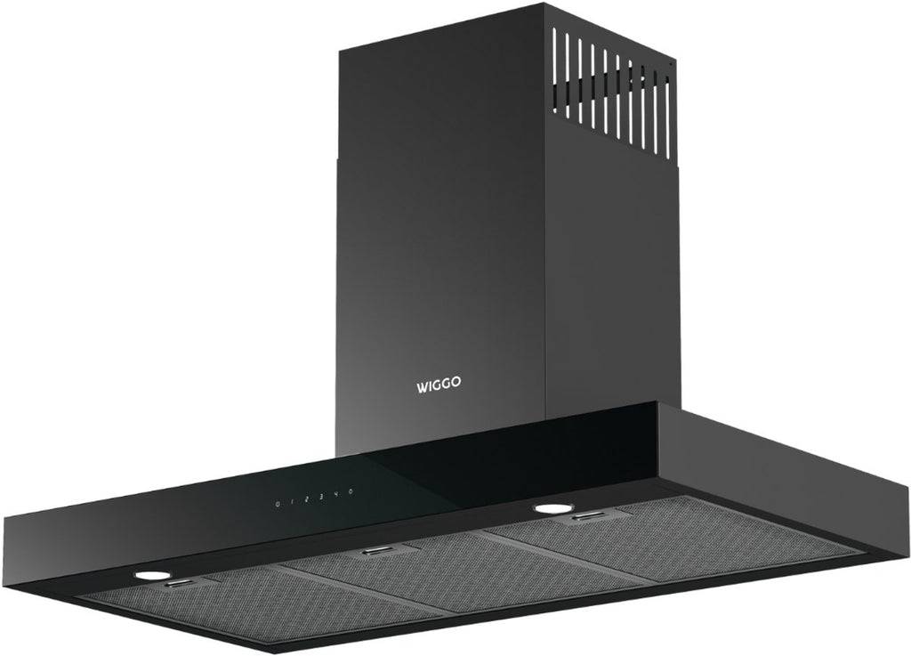 Wiggo WE-A941T(B) Wandschouw Afzuigkap - 90 cm - Zwart