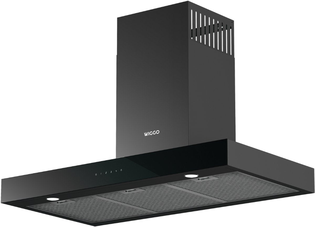 Wiggo WE-A941T(B) Wandschouw Afzuigkap - 90 cm - Zwart