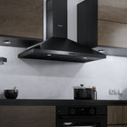 Wiggo WE-A930P(B) Wandschouw Afzuigkap - 90 cm - Zwart