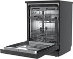 Wiggo WD-F6148B(DX) Vrijstaande Vaatwasser - 60 cm - Donker Roestvrijstaal