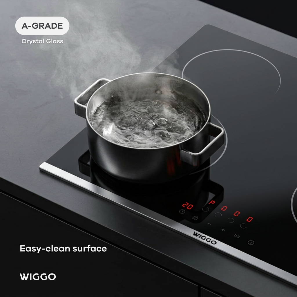 Wiggo WH-E614G(B) Inbouw Inductie Kookplaat - 60 cm - Zwart
