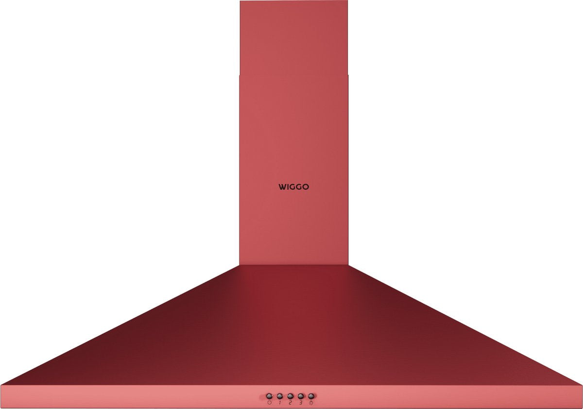 Wiggo WE-A930P(R) Wandschouw Afzuigkap - 90 cm - Rood