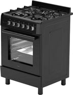 Wiggo WO-E639B(BB) Vrijstaande Gasfornuis - 60 cm - Zwart