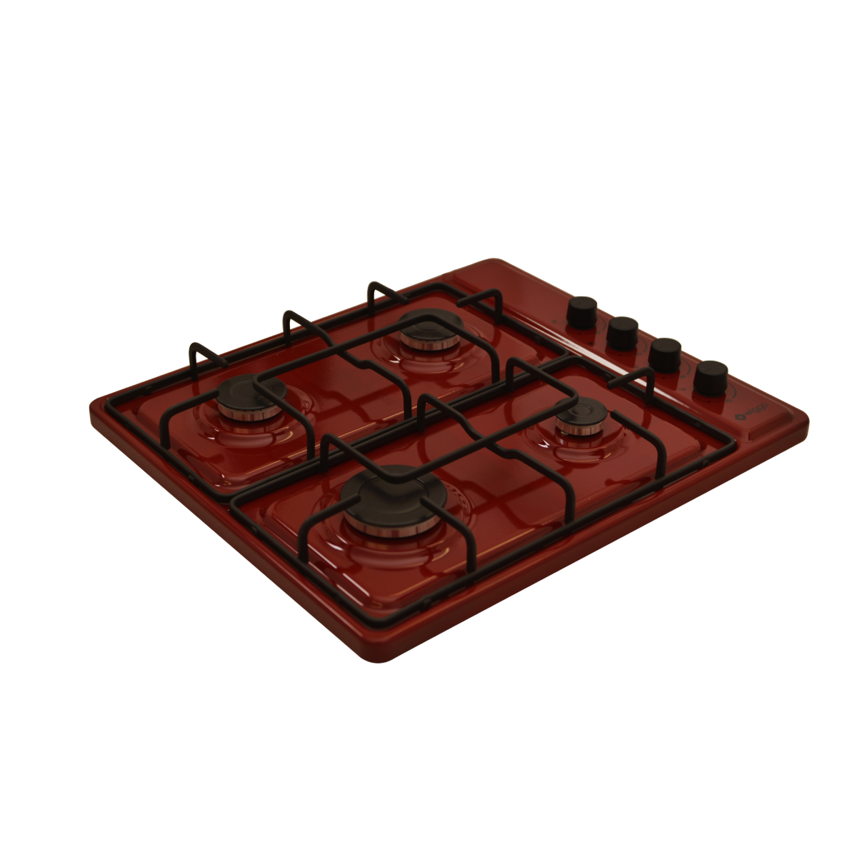 Wiggo WH-G604F(R) Vrijstaande Gaskookplaat - 60 cm - Rood