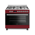 Wiggo WO-E969R(RX) Vrijstaande Gasfornuis - 90 cm - Rood