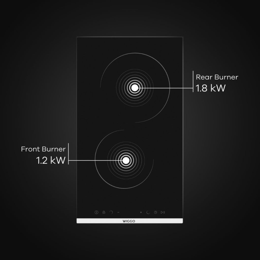 Wiggo WH-E312G(B) Inbouw Inductie Kookplaat - 30 cm - Zwart