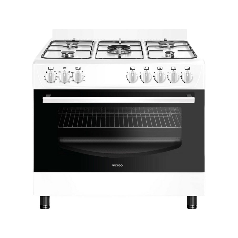 Wiggo WO-E906B(WW) Vrijstaande Gasfornuis - 90 cm - Wit