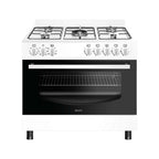 Wiggo WO-E906B(WW) Vrijstaande Gasfornuis - 90 cm - Wit