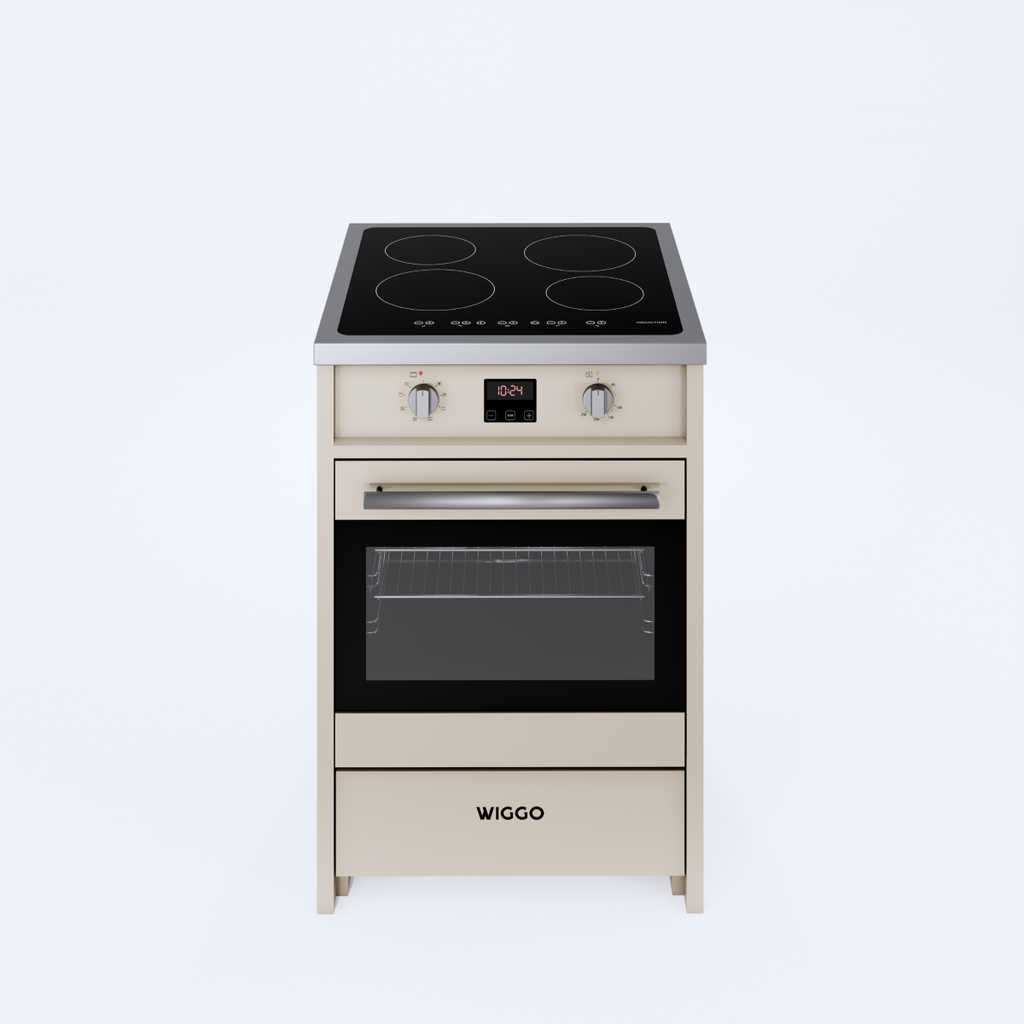 Wiggo WIO-E621A(CX) Vrijstaande Inductiefornuis - 60 cm - Creme