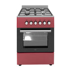 Wiggo WO-E609R(RX) Vrijstaande Gasfornuis - 60 cm - Rood