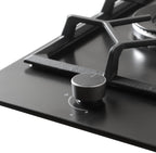 Wiggo WH-G331RD(B) Inbouw Gaskookplaat - 30 cm - Zwart